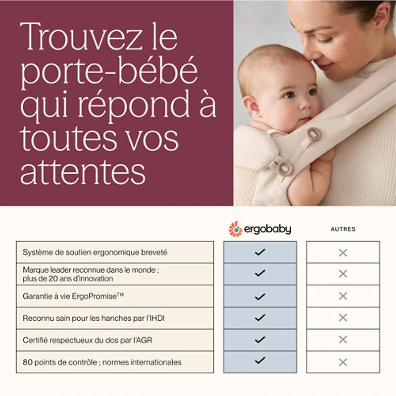 Ergobaby Omni Classic Mesh Four Position Baby Carrier - Camel