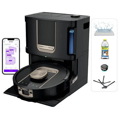 Aspirateur robot à vadrouille sans fil et sans sac avec vidage automatique et cartographie intelligente PowerDetect ThermaCharged de Shark