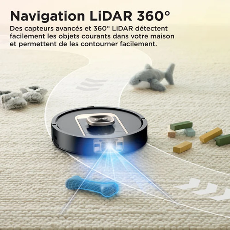 Aspirateur robot à vadrouille sans fil et sans sac avec vidage automatique et cartographie intelligente PowerDetect ThermaCharged de Shark