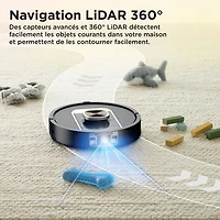 Aspirateur robot à vadrouille sans fil et sans sac avec vidage automatique et cartographie intelligente PowerDetect ThermaCharged de Shark