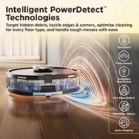 Aspirateur robot à vadrouille sans fil et sans sac avec vidage automatique et cartographie intelligente PowerDetect ThermaCharged de Shark
