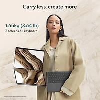 ASUS Zenbook DUO 14" OLED Touchscreen Laptop - Moher Grey (Intel Core Ultra X9 378H/32GB RAM/1TB SSD/Windows 11)