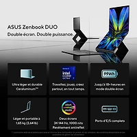 ASUS Zenbook DUO 14" OLED Touchscreen Laptop - Moher Grey (Intel Core Ultra X9 378H/32GB RAM/1TB SSD/Windows 11)