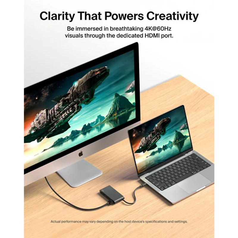 Belkin 5-in-1 Multi-Port 100W PD USB-C Hub with 4k HDMI (AVC021fqBK)