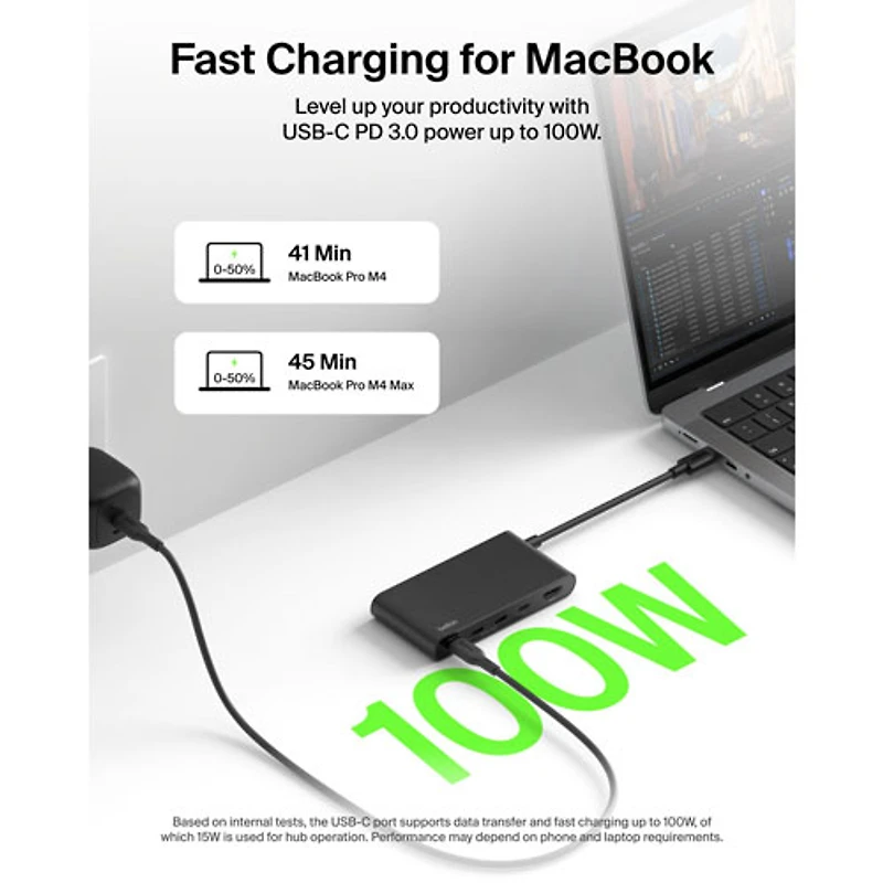 Belkin 5-in-1 Multi-Port 100W PD USB-C Hub with 4k HDMI (AVC021fqBK)