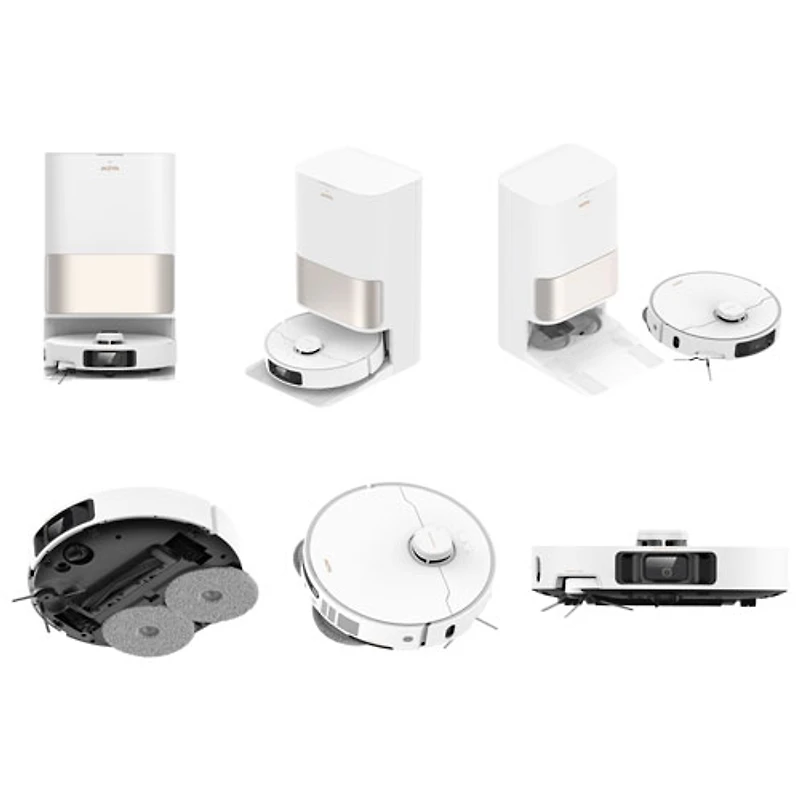 Aspirateur robot à vadrouille sans fil avec cartographie intelligente et autonomie de 200 min P10 Pro Ultra Gen 2 de Mova - Blanc