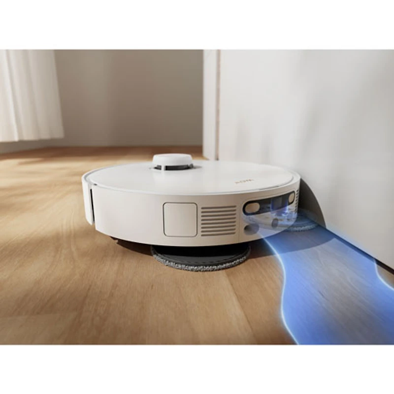 Aspirateur robot à vadrouille sans fil avec cartographie intelligente et autonomie de 200 min P10 Pro Ultra Gen 2 de Mova - Blanc