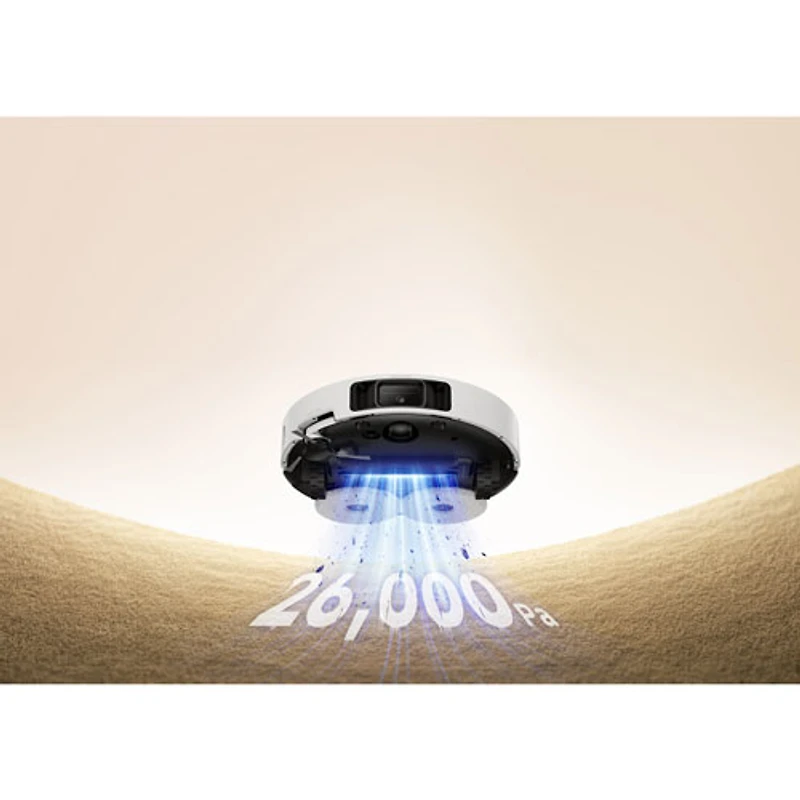 Aspirateur robot à vadrouille sans fil avec cartographie intelligente et autonomie de 200 min P10 Pro Ultra Gen 2 de Mova - Blanc