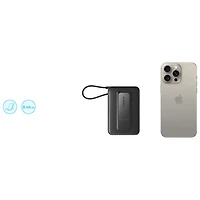 Anker Zolo 10000 mAh 30W Wireless Magnetic Power Bank with Built-In USB-C Cable - Black