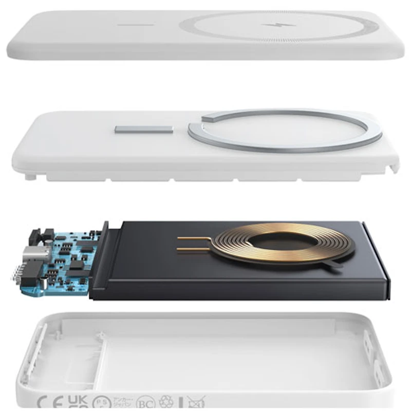Anker MagGo 5000 mAh Magnetic USB-C Power Bank - White