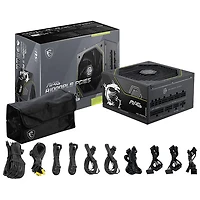 Bloc d’alimentation pour PC MSI MAG A1000PLS 1000 W PCIe 5 ATX 3.1