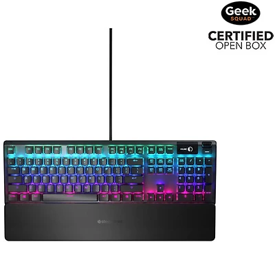 Open Box - SteelSeries Apex 5 Full-Size Backlit Mechanical Tactile Ergonomic Gaming Keyboard - English