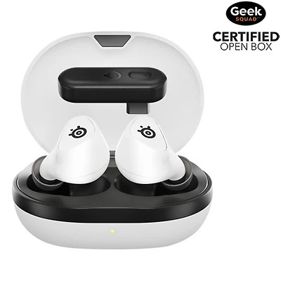 Open Box - SteelSeries Arctis GameBuds In-Ear Gaming Headphones for PC / PS4 / PS5 / Nintendo Switch - White