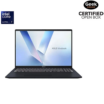 Boîte ouverte - Portable 16 po Vivobook 16 d'ASUS (Core Ultra 7 255H d'Intel/DDR5 16 Go/SSD 512 Go/Windows 11 Famille) - Bleu calme