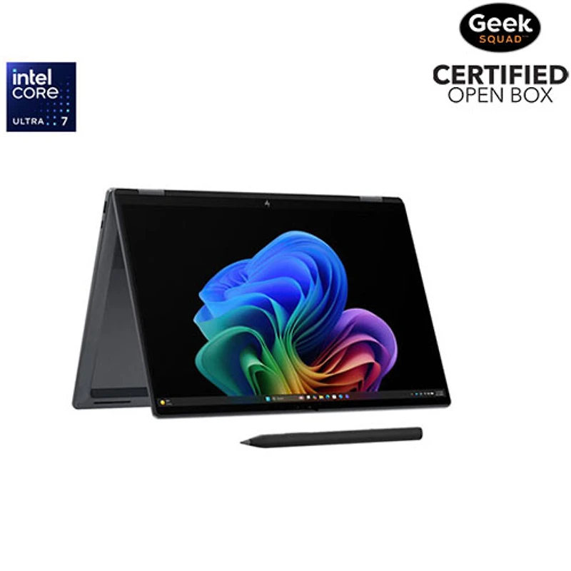 Boîte ouverte - Portable professionnel 2-en-1 à écran tactile OmniBook X de 16 po de HP - Core Ultra 7-365H d'Intel - LPDDR5X 32 Go - SSD 1 To - Gris éclipse