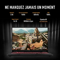 Portable de jeu de 16 po TUF Gaming A16 d'ASUS - Gris Jaeger (Ryzen 7 260 d'AMD/RAM 16 Go/SSD 512 Go/GeForce RTX 5050/Windows 11)