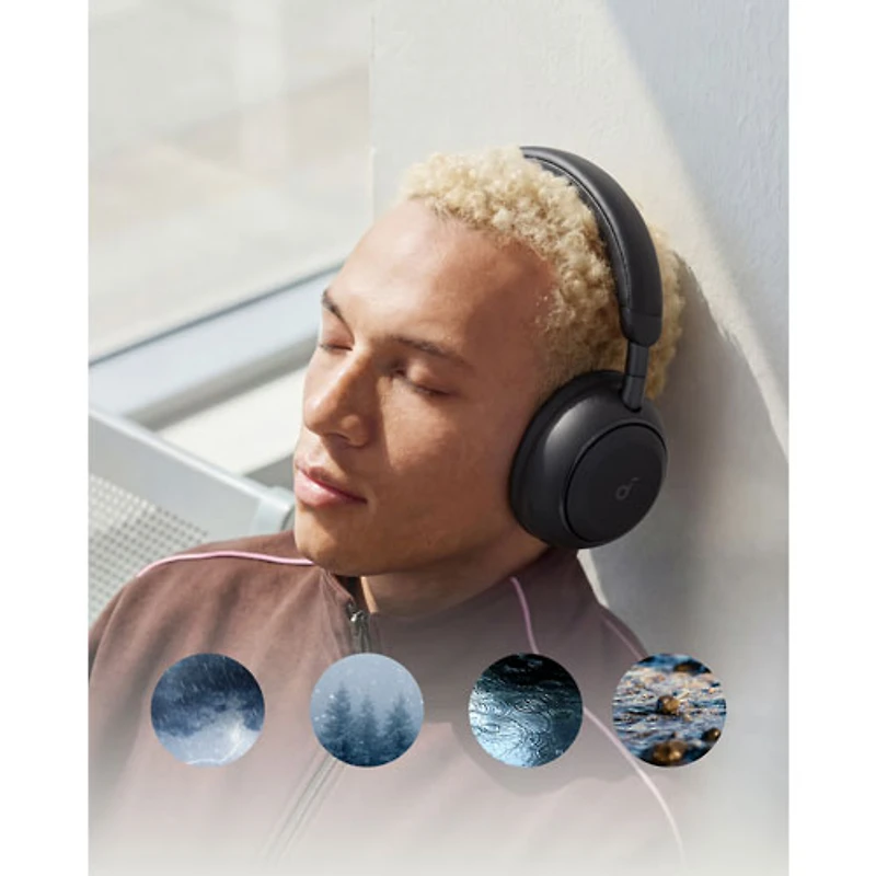 Soundcore by Anker Space 2 Over-Ear Noise Cancelling True Wireless Headphones - Black