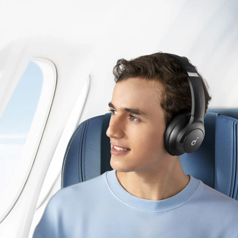 Casque d'écoute supra-auriculaire 100 % sans fil à suppression du bruit Q20i de Soundcore par Anker - Noir