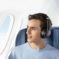 Casque d'écoute supra-auriculaire 100 % sans fil à suppression du bruit Q20i de Soundcore par Anker - Noir