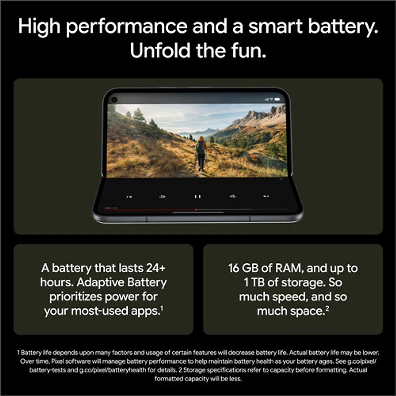Koodo Google Pixel 11 Pro Fold 512GB - Olive - Select Tab Plan