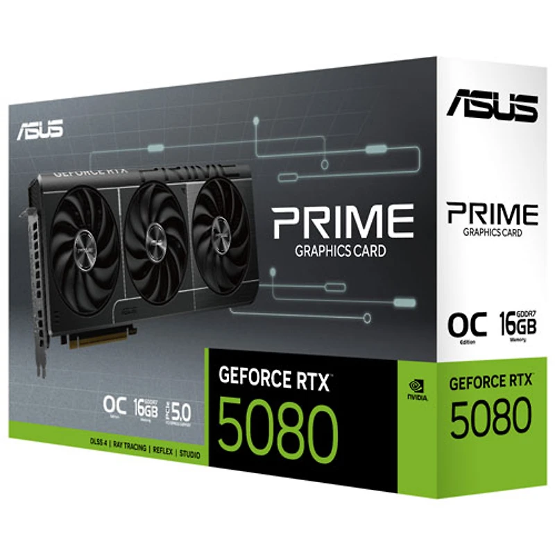 Carte graphique Prime GeForce RTX 5080 EVO 16 Go GDDR7 d'ASUS