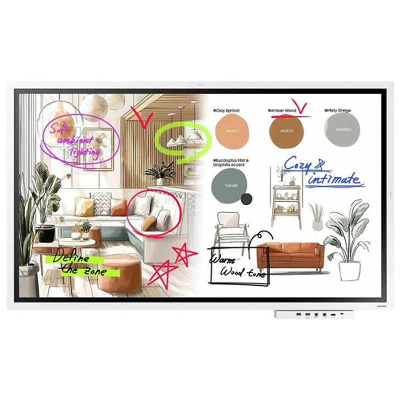Écran interactif Samsung Flip WM65FX de 65 po 4K UHD avec système Tizen (LH65WMFWBGCXZC)