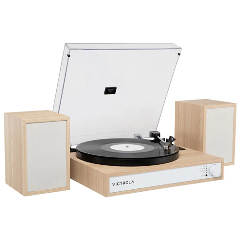 Victrola Harmony Belt Drive Turntable with Speakers - Natural