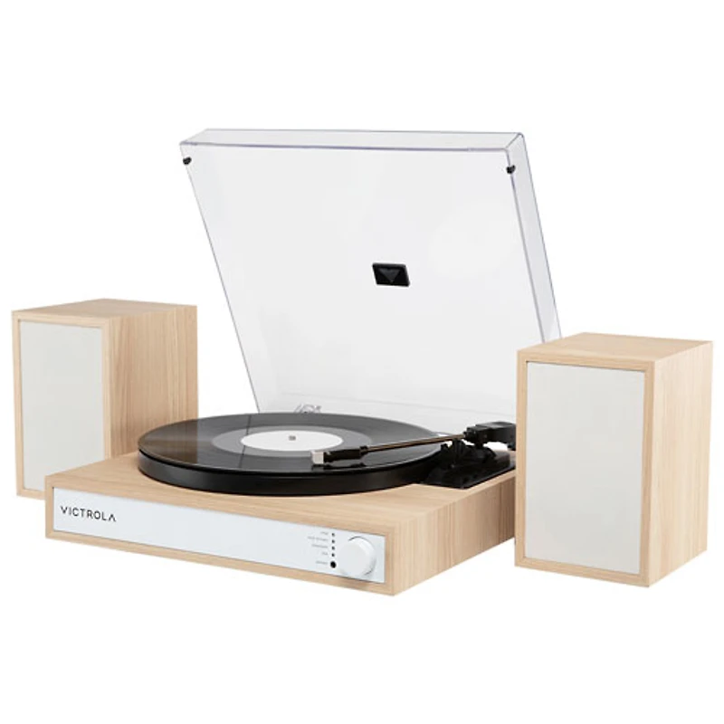 Victrola Harmony Belt Drive Turntable with Speakers - Natural