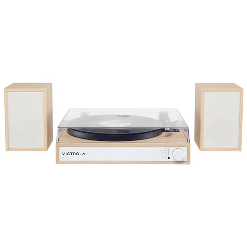 Victrola Harmony Belt Drive Turntable with Speakers - Natural
