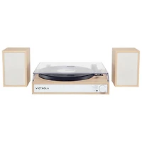 Victrola Harmony Belt Drive Turntable with Speakers - Natural