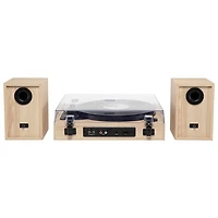 Victrola Harmony Belt Drive Turntable with Speakers - Natural