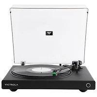 Tourne-disque Bluetooth à courroie Wave de Victrola avec Auracast - Noir