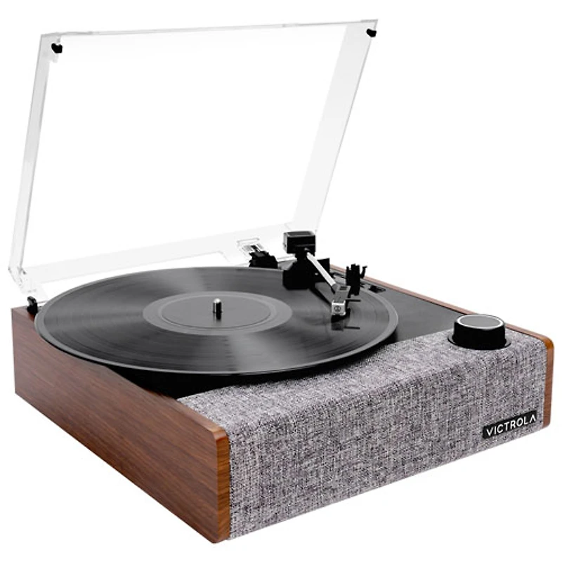 Victrola Eastwood II All-in-One Belt Drive Bluetooth Turntable - Walnut