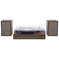 Victrola Harmony Belt Drive Turntable with Speakers - Walnut