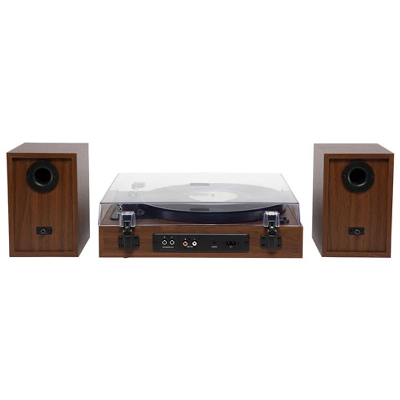 Victrola Harmony Belt Drive Turntable with Speakers - Walnut