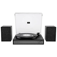Victrola Harmony Belt Drive Turntable with Speakers - Black