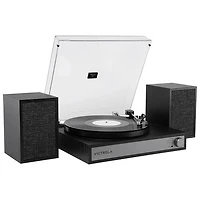 Victrola Harmony Belt Drive Turntable with Speakers - Black