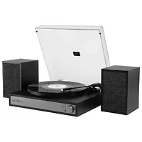 Victrola Harmony Belt Drive Turntable with Speakers - Black