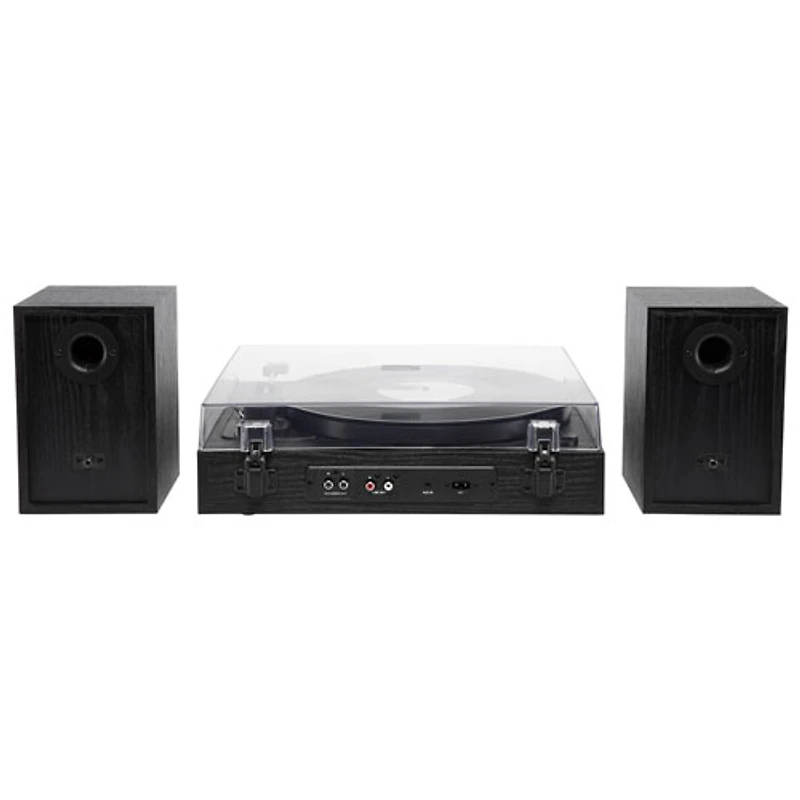 Victrola Harmony Belt Drive Turntable with Speakers - Black