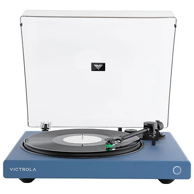Victrola Wave Belt Drive Bluetooth Turntable with Auracast - Blue