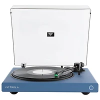 Victrola Wave Belt Drive Bluetooth Turntable with Auracast - Blue