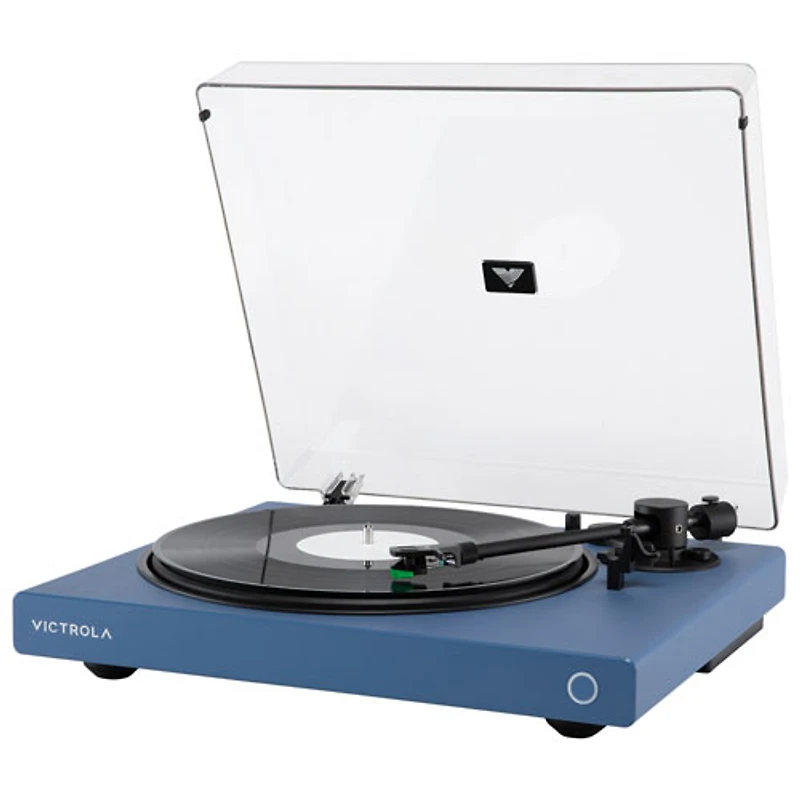 Victrola Wave Belt Drive Bluetooth Turntable with Auracast - Blue