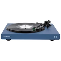 Victrola Wave Belt Drive Bluetooth Turntable with Auracast - Blue