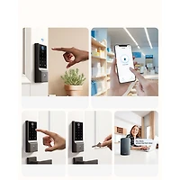 eufy C220 Fingerprint Keyless Entry Wi-Fi Bluetooth Smart Lock with Keypad & Key - Black