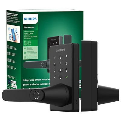Philips 2000 Series Wi-Fi Bluetooth Smart Level Lock - Matte Black