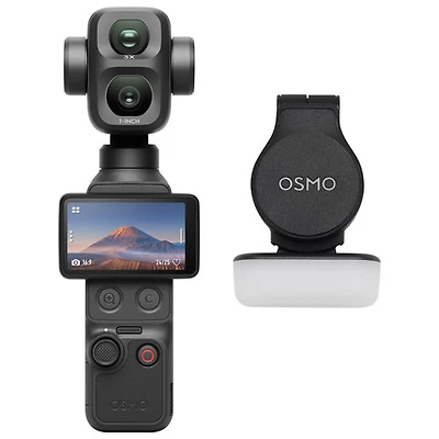 DJI Osmo Pocket 4P 3-Axis Stabilized 4K Handheld Camera with Dual Cameras & Handheld Gimbal - Black