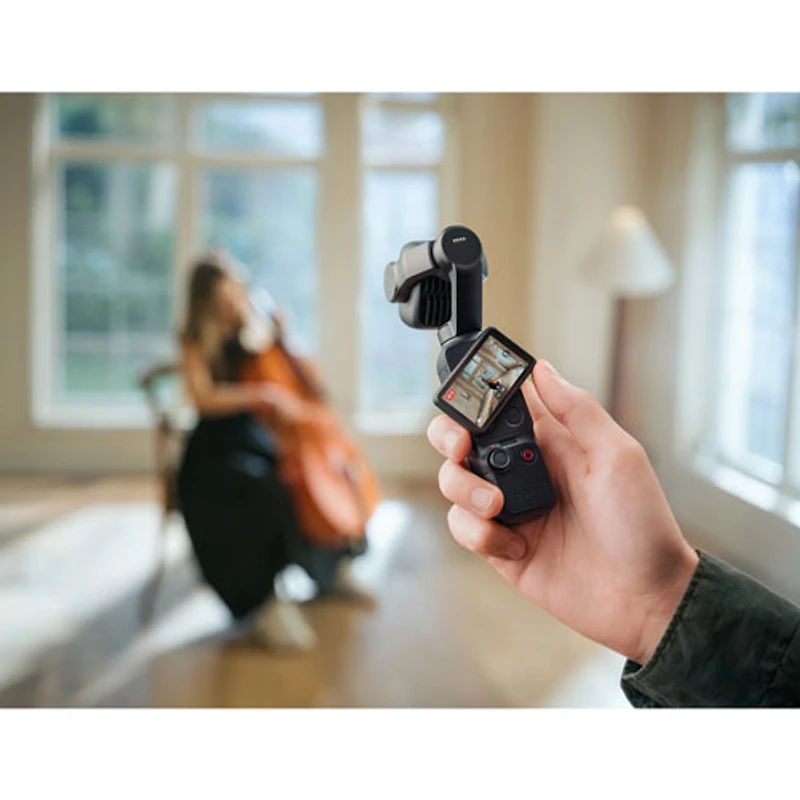 DJI Osmo Pocket 4P 3-Axis Stabilized 4K Handheld Camera with Dual Cameras & Handheld Gimbal - Black