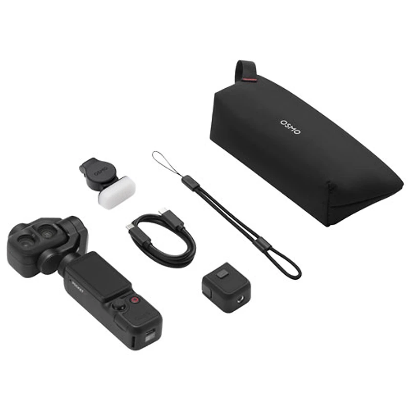 DJI Osmo Pocket 4P 3-Axis Stabilized 4K Handheld Camera with Dual Cameras & Handheld Gimbal - Black