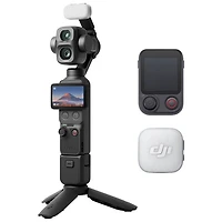 DJI Osmo Pocket 4P 3-Axis Stabilized 4K Handheld Camera with DJI Mic Mini 2, Dual Cameras & Handheld Gimbal