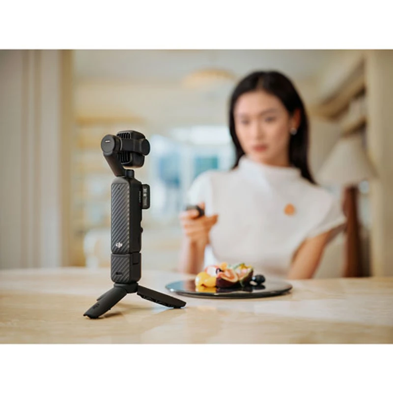 DJI Osmo Pocket 4P 3-Axis Stabilized 4K Handheld Camera with DJI Mic Mini 2, Dual Cameras & Handheld Gimbal